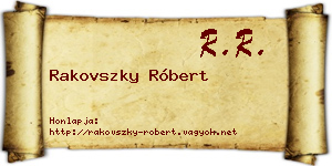 Rakovszky Róbert névjegykártya